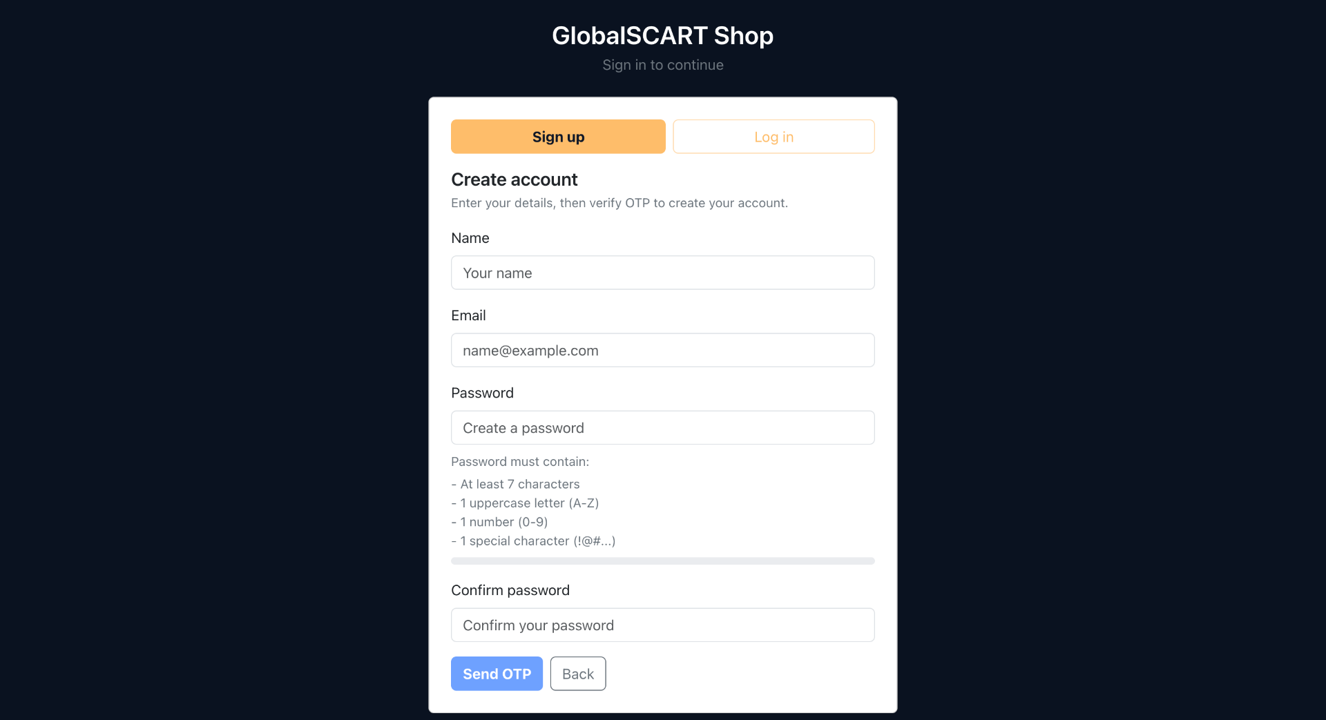 Signup Form