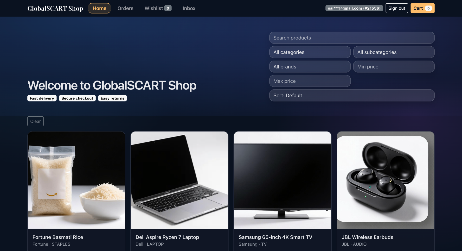 GLOBALSCART UI image 1