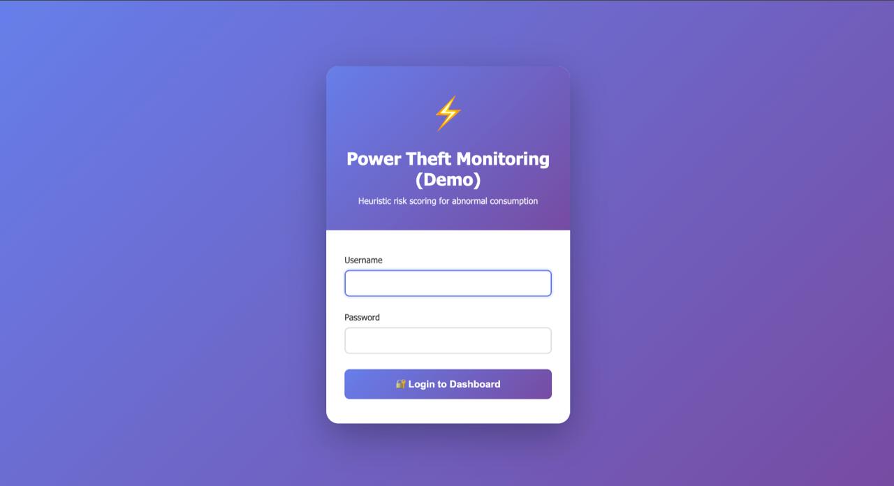 POWER THEFT DETECTION UI image 1