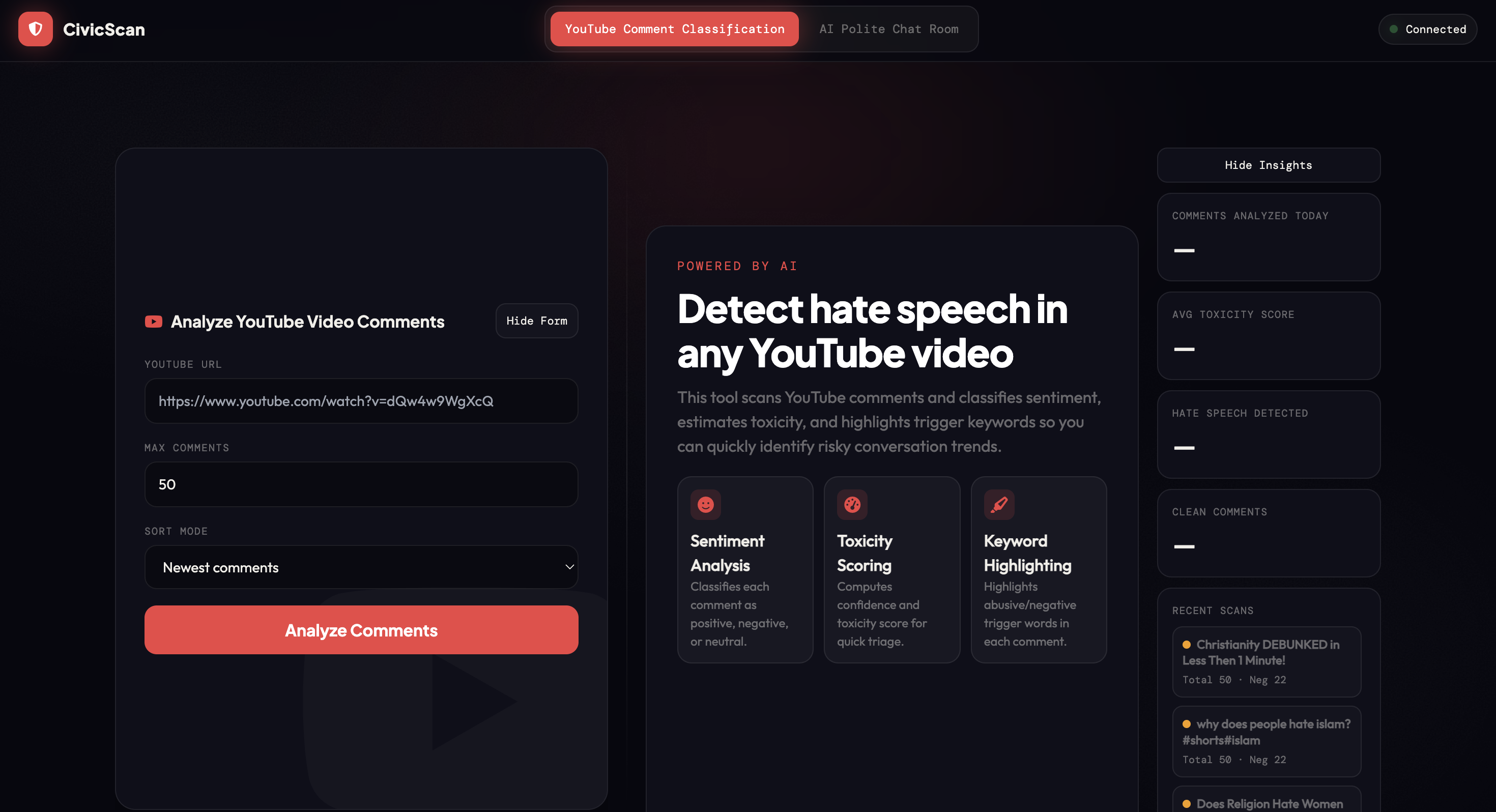 SENTIMENT ASSISTANT UI image 1
