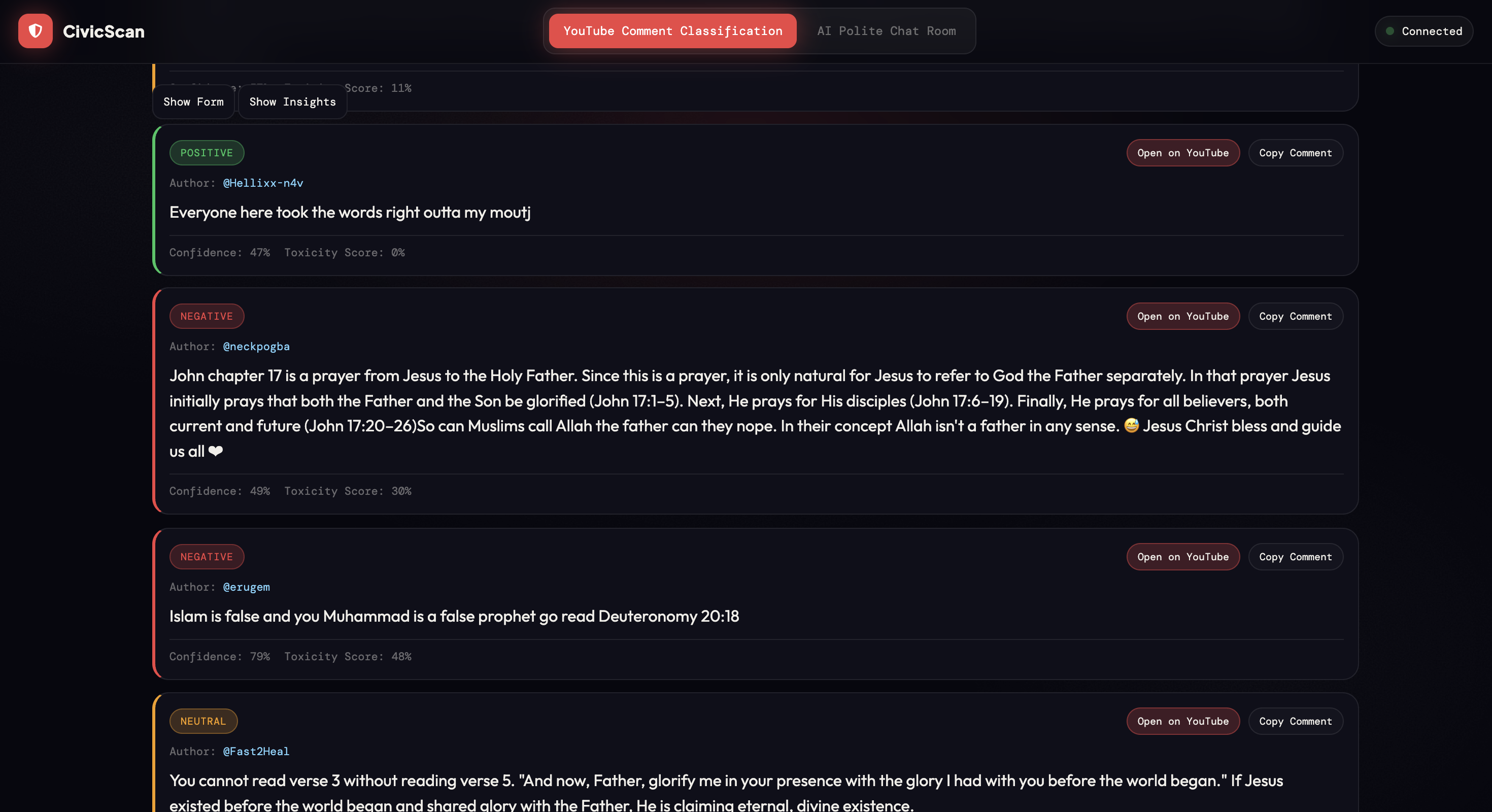 Comment List